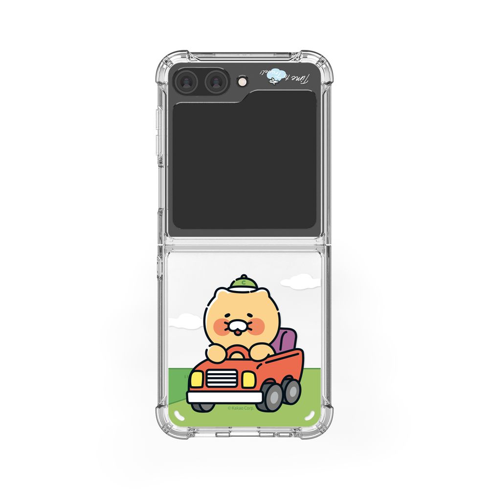 [S2B] KAKAO FRIENDS Clear TPU+PC Bumper Case for Galaxy Z Flip6 – Dual Protection, Shock-Absorbing Corners, Side Loop Strap Hole, Precise Fit - Made in Korea